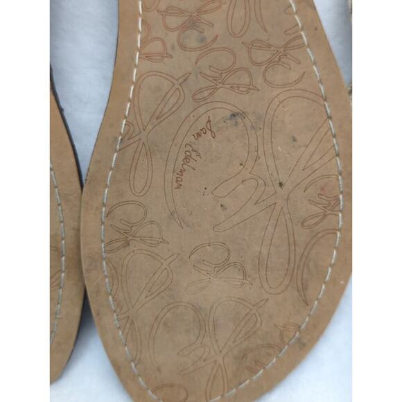 Sam Edelman Sandal Gigi T-Strap Woman's 8.5 Python Coral Leopard Boho Beach‎ - Picture 9 of 12